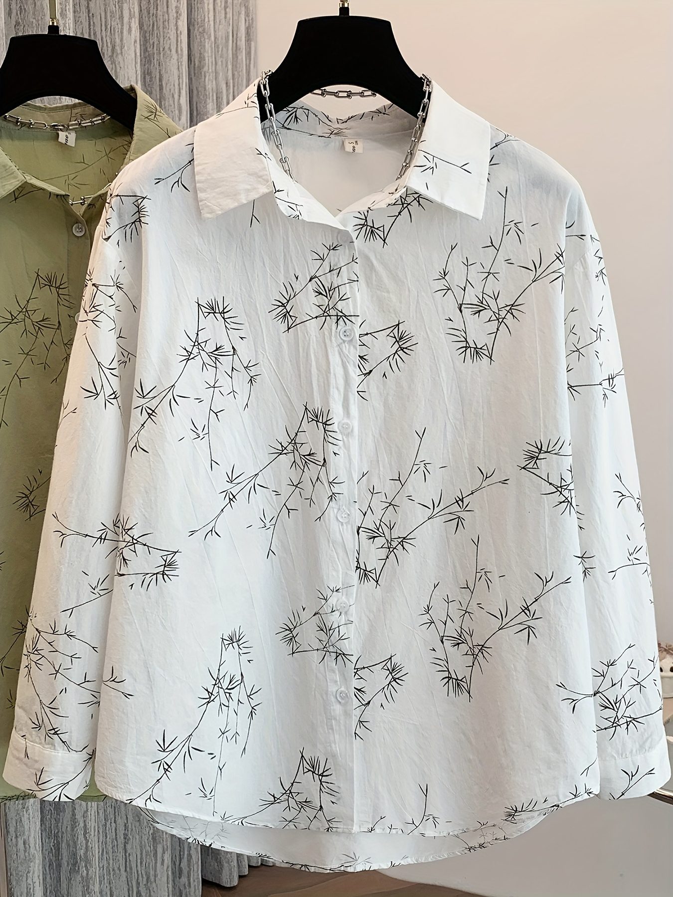 Women'S Summer Long-Sleeve Shirt - Casual And Versatile, Printed With A High-End Aesthetic, Trendy And Loose-Fitting Blouse That Slims And Conceals. - Image 2
