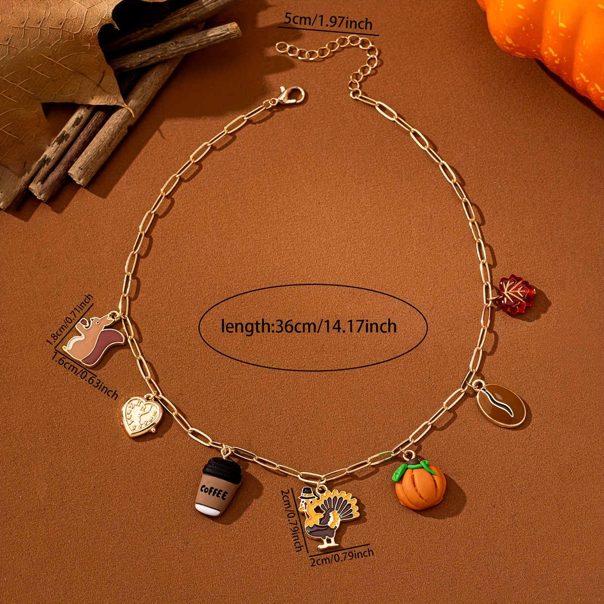 1pc Elegant Enamel Squirrel Pinecone Turkey Charm Necklace - Autumn Thanksgiving Holiday Pendant Jewelry Gift for Women, Zinc Alloy, Festive Fall Season Accessory, Festive Accessory|Elegant Necklace|Zinc Alloy Necklace, Autumn Necklace For Women, Autumn Necklace Women, Autumn Jewellery, Necklace For Women, Jewellery For Women, Necklace Woman, Long Necklace For Women, Lady Necklace, Woman Necklace, Woman Jewelry, Particular Woman Necklace, Pendant For Women, Necklace For, Chain For - Image 10