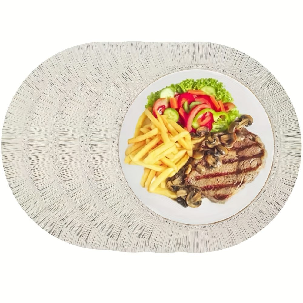 [4-Pack Braided Placemats] 4-Pack Natural Braided Placemats | 15" Round Heat-Resistant Table Mats for Indoor/Outdoor Dining | Farmhouse Rustic Decor with Easy Clean Surface,, Ideal Gifts for Loved Ones, Friends & Lovers - Image 12