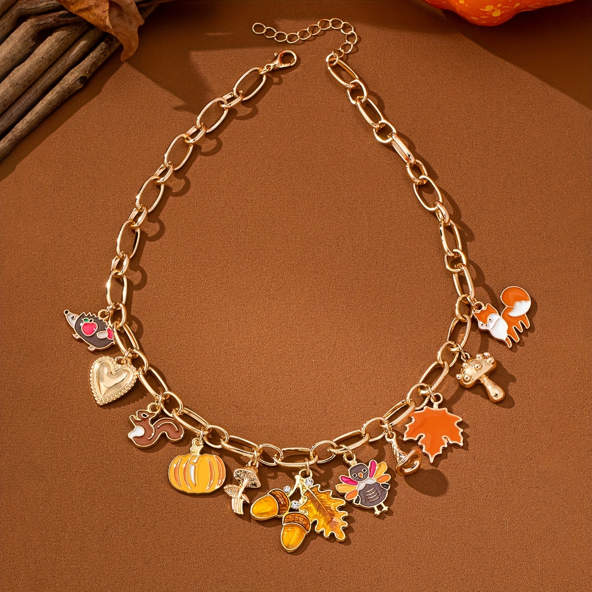 1pc Elegant Enamel Squirrel Pinecone Turkey Charm Necklace - Autumn Thanksgiving Holiday Pendant Jewelry Gift for Women, Zinc Alloy, Festive Fall Season Accessory, Festive Accessory|Elegant Necklace|Zinc Alloy Necklace, Autumn Necklace For Women, Autumn Necklace Women, Autumn Jewellery, Necklace For Women, Jewellery For Women, Necklace Woman, Long Necklace For Women, Lady Necklace, Woman Necklace, Woman Jewelry, Particular Woman Necklace, Pendant For Women, Necklace For, Chain For - Image 9