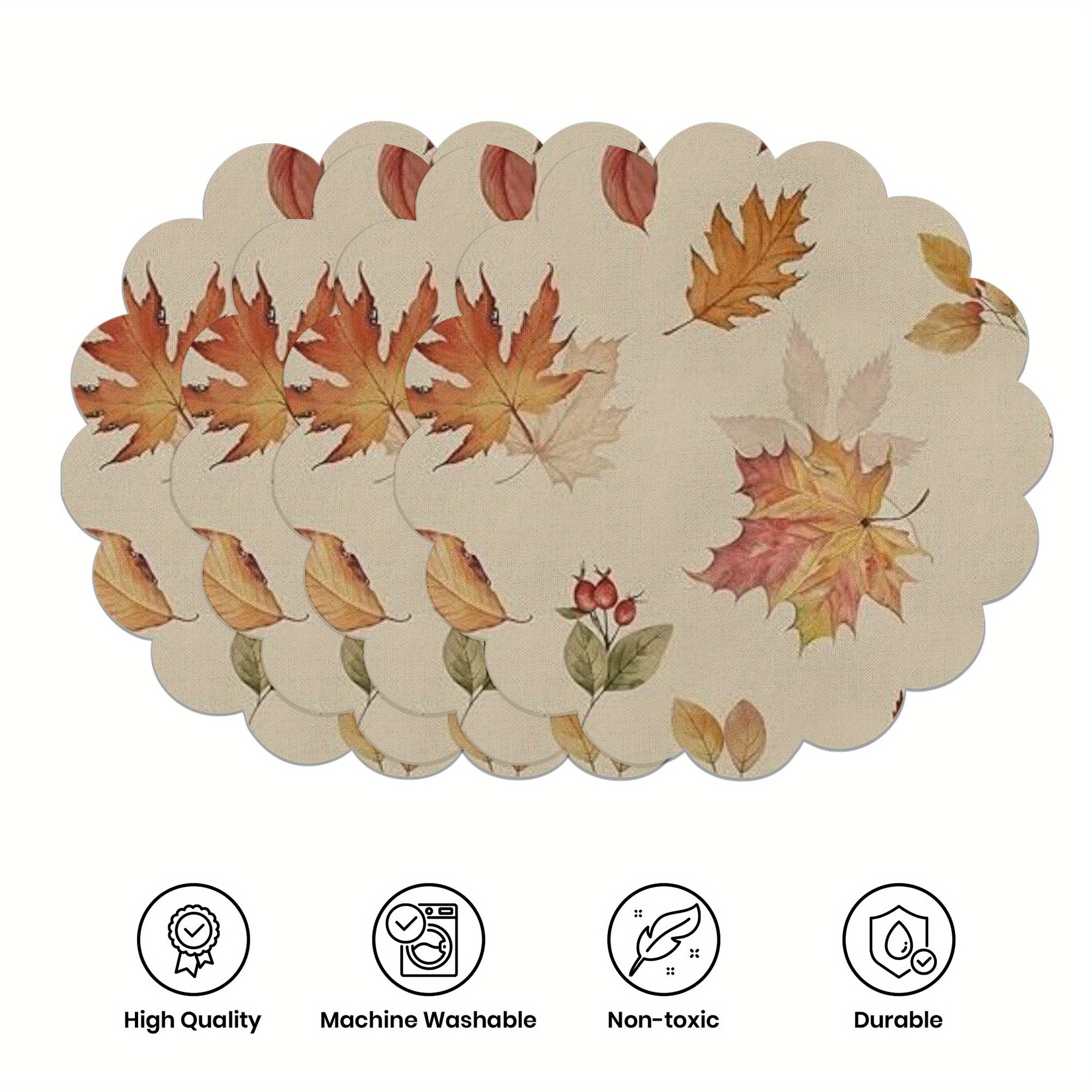 4pcs Autumn maple leaves Thanksgiving, Festive Centerpiece, Thanksgiving Decoration, Rustic Fall Decor, Maple Leaf Design, Highquality Textile, Decorative Leaves, Fall Foliage, Event Planners, Holiday Hosts - Image 2