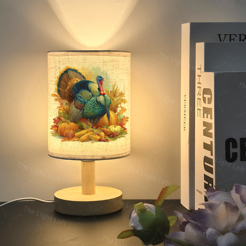 1pc USB-Powered LED Table Lamp with Turkey, Pumpkins & Autumn Leaves - USB-Powered Fall Decor, No Wiring Needed, Easy Plug & Play, for Thanksgiving, Bedroom, Office, Dorm - Perfect Holiday Gift, Seasonal Lighting, Festive Lighting - Image 10