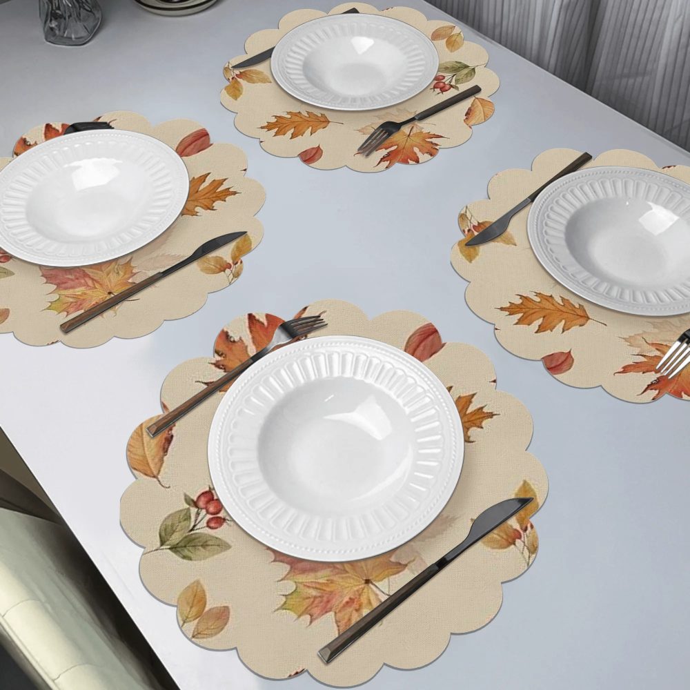 4pcs Autumn maple leaves Thanksgiving, Festive Centerpiece, Thanksgiving Decoration, Rustic Fall Decor, Maple Leaf Design, Highquality Textile, Decorative Leaves, Fall Foliage, Event Planners, Holiday Hosts - Image 9