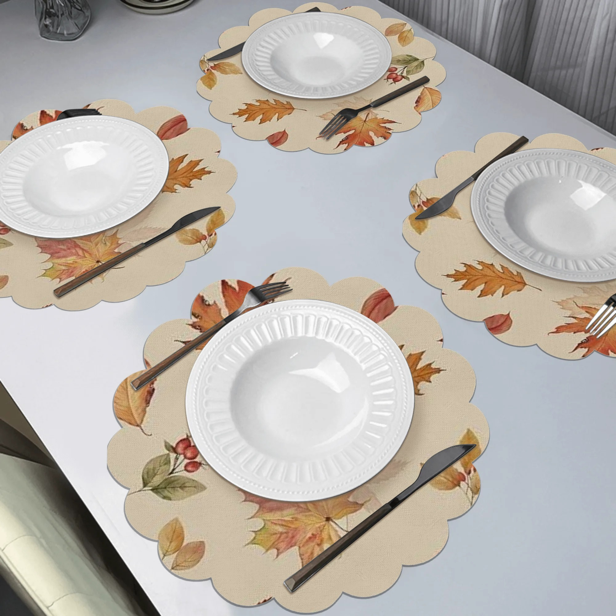 4pcs Autumn maple leaves Thanksgiving, Festive Centerpiece, Thanksgiving Decoration, Rustic Fall Decor, Maple Leaf Design, Highquality Textile, Decorative Leaves, Fall Foliage, Event Planners, Holiday Hosts - Image 9