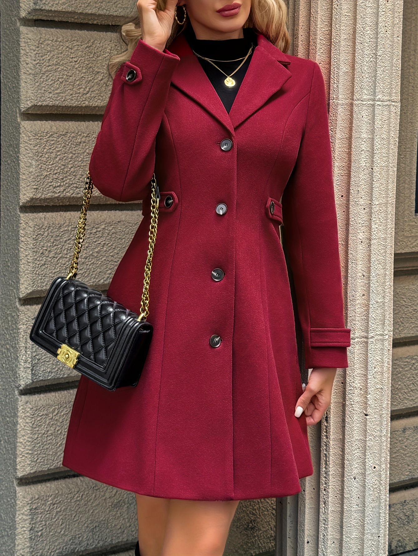 Christmas Pattern Embroidered Women's Winter Fashion Sweater - Thickened Bulky, Round Neck, Casual Style, Polyester, Autumn/Winter Season, (Hook & Fabric) - Image 6