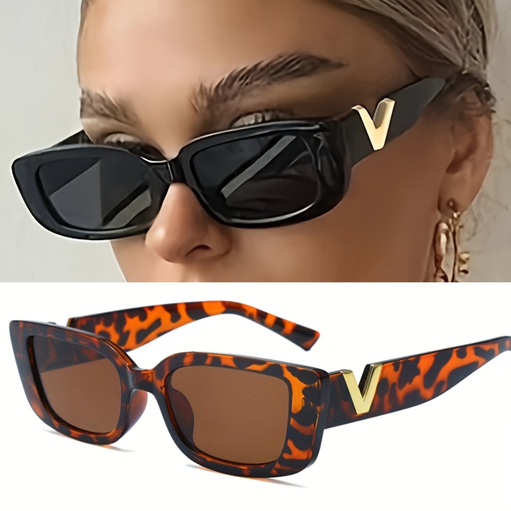 Chic Cat Eye Fashion Glasses for Women - Luxury V-Letter Design, Anti-Glare Lens, Lightweight PC Frame, Perfect for Driving & Fashion - Image 6