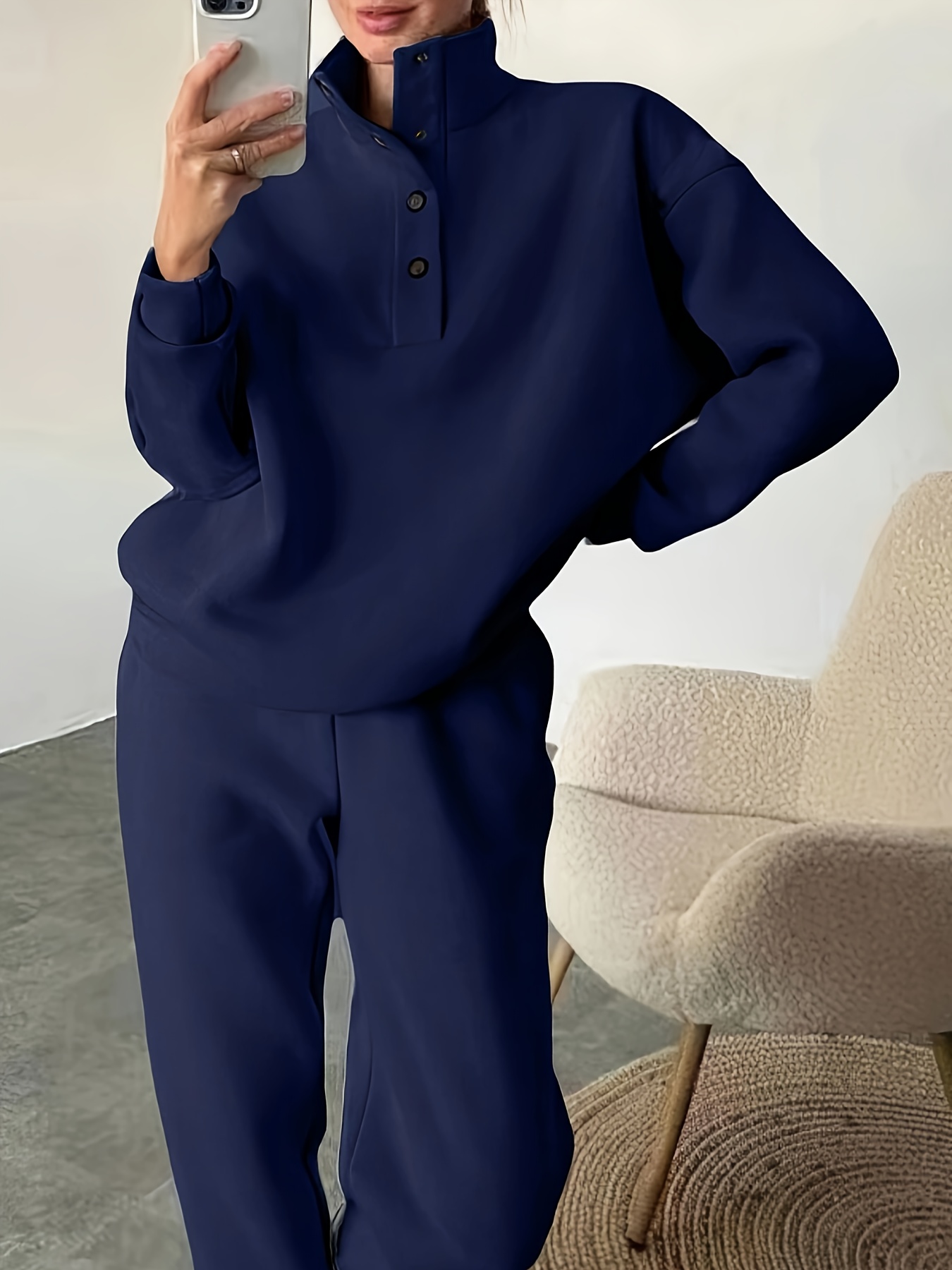 Autumn And Winter Women'S Clothing, European And American Fashion Sweatshirt & Pants Sets - Image 5