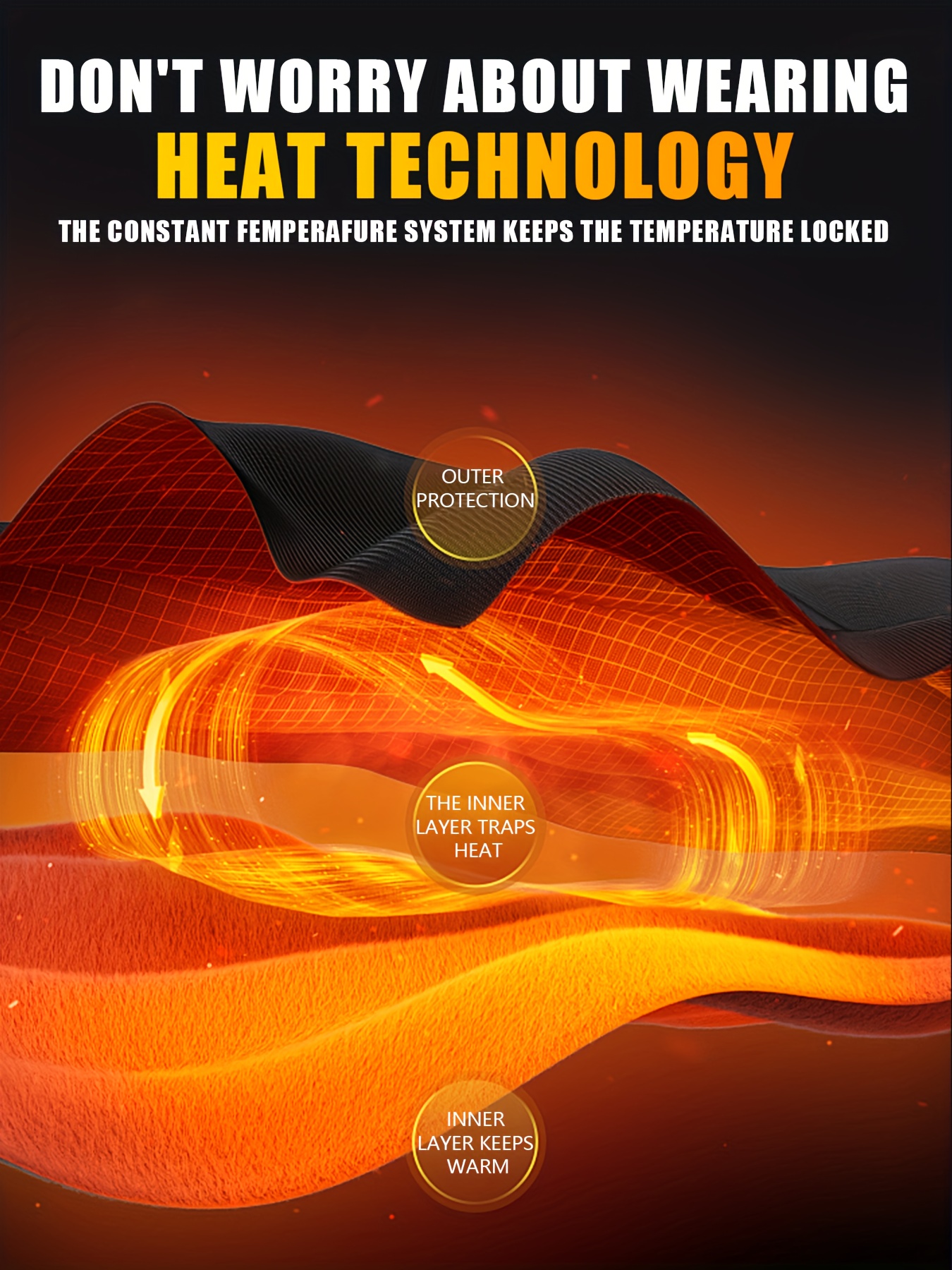 9-Zone Jacket, Warm Coat, 3-Temperature Settings, Portable, Power Bank Compatibility (Not Included), Machine Washable, for Outdoor Winter Cycling and Fishing - Image 5