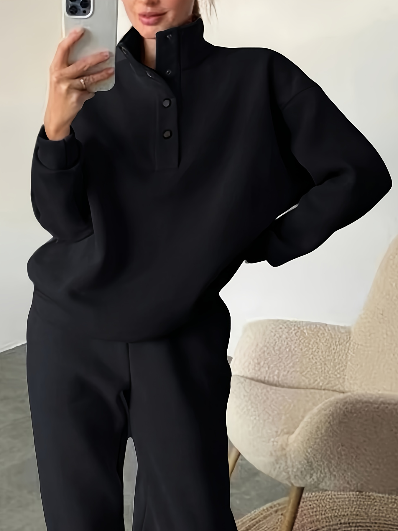 Autumn And Winter Women'S Clothing, European And American Fashion Sweatshirt & Pants Sets - Image 4