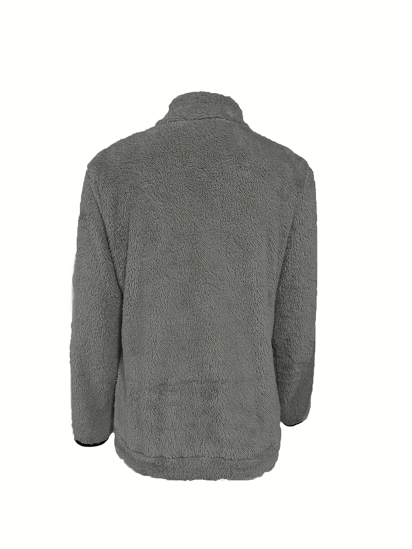 Women's Winter Warm Plush Jacket with Plush-Like Zipper & Pockets - Soft Pastel Purple (Pink/Lavender) Two-Tone Casual Coat, Machine Washable Long Sleeve Outerwear for Cold Weather, All-Season Layering (No-Stretch Fit) - Image 9