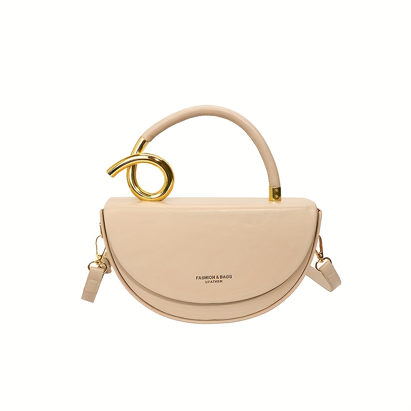 Women's -like Crossbody Handbag with Golden-Tone Hardware & Closure - Adjustable Strap, Golden-Tone Hardware White & Golden/Black Color Options, Minimalist Small Purse for Work, Travel, Commute - Phone & Lipstick-Friendly, Structured Rectangular Design & Smooth Edges, Button Closure, Lining, Solid Color, No Logo, Casual & (No-Wash PU Material), Phone Bag Crossbody, Designer Bags For Women High Quality, Luxurious Bag For Women, Louis Handbags For Women, Mini Handbag, - Image 8